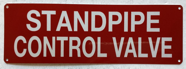 STANDPIPE CONTOL VALVE SIGN