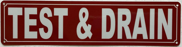 TEST AND DRAIN SIGN