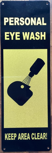 PERSONAL EYE WASH KEEP AREA CLEAR SIGN