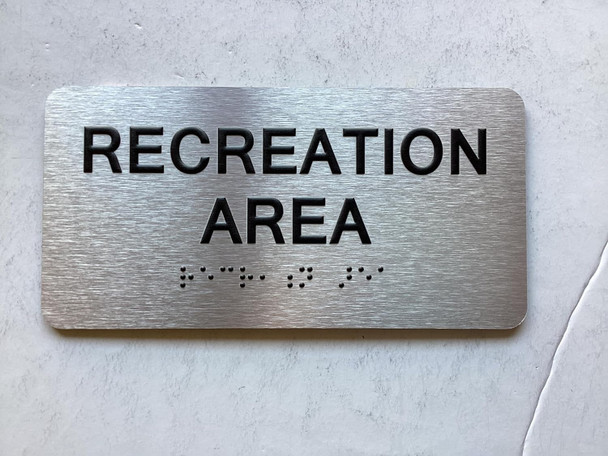 RECREATION AREA SIGN WITH RAISED LETTERS  THE PARK AVE LINE