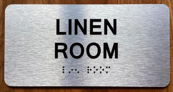 LINEN ROOM SIGN WITH RAISED LETTERS