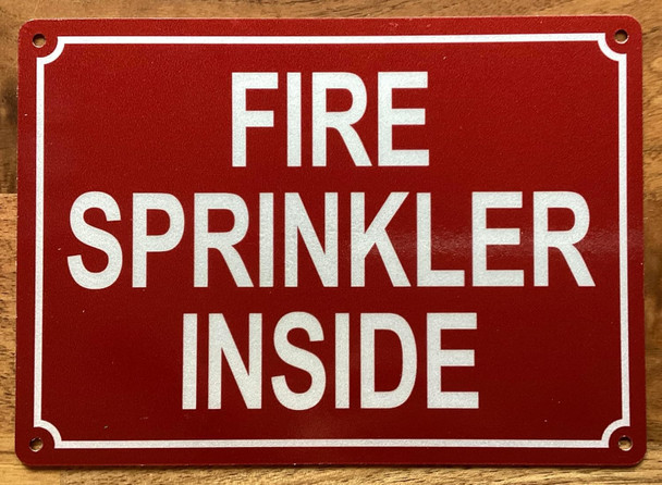 FIRE SPRINKLER INSIDE SIGN