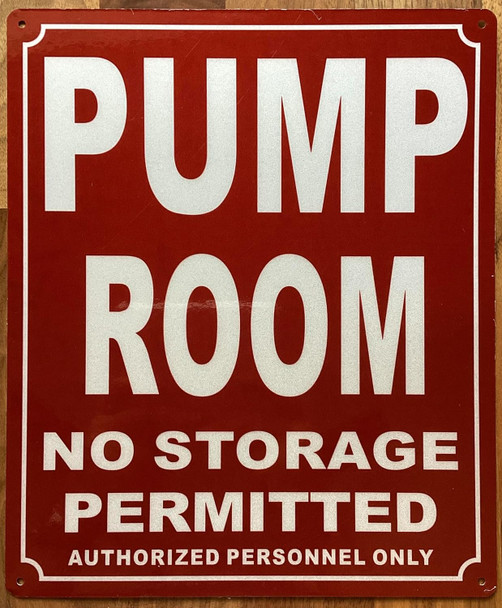 PUMP ROOM SIGN