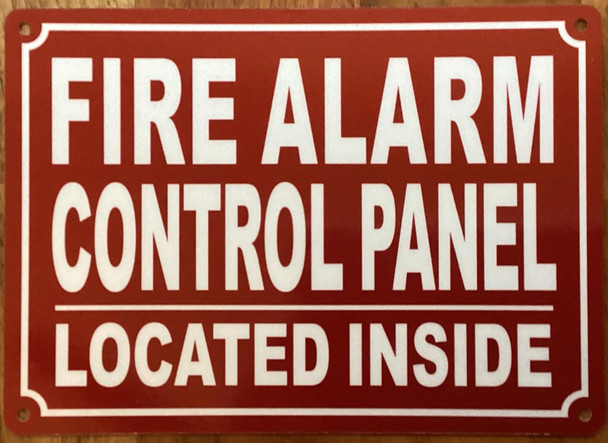 FIRE ALARM CONTROL PANEL LOCATED INSIDE SIGN