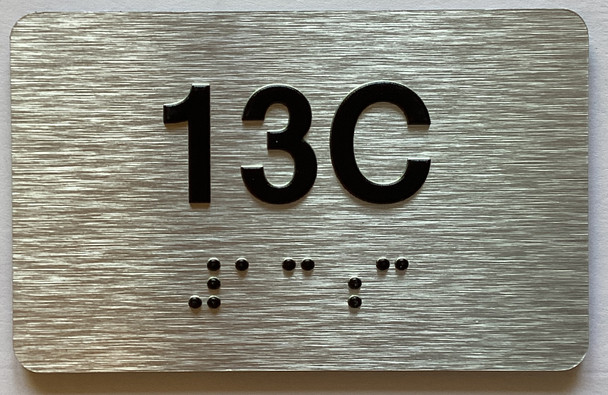 Apartment Number unit 13C Sign