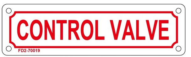 CONTROL VALVE Sign
