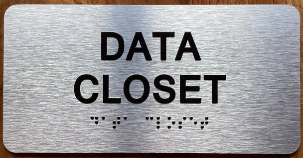 The Data Closet Sign with Raised Letters & Grade 2 Sign
