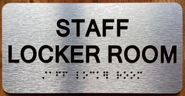 The Staff Locker Room Sign
