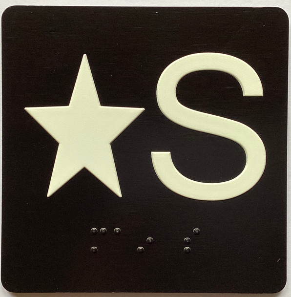 Star S Sign with Raised Letters Sign