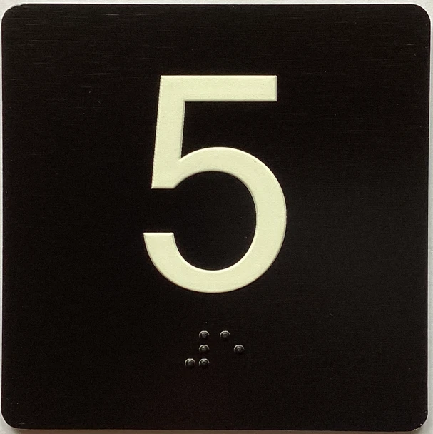 5 Sign with Raised Letters Sign