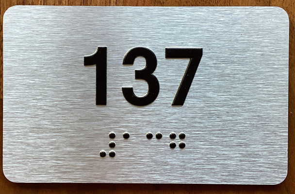 Apartment number 137 Sign