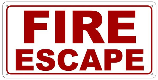 FIRE ESCAPE Sign