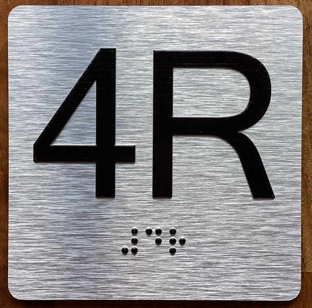 4R Elevator Jamb Plate Sign