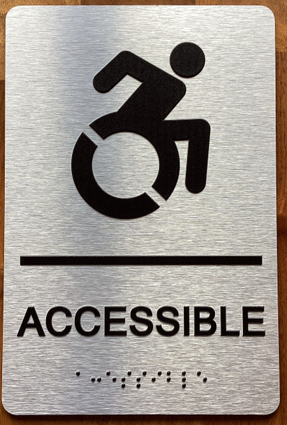 Accessible With Sign with Raised Letters Sign