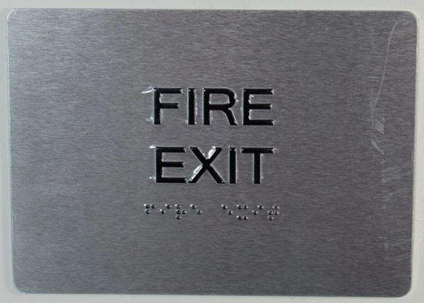 FIRE EXIT Sign -Tactile Signs Tactile Signs  BRAILLE  Ada sign