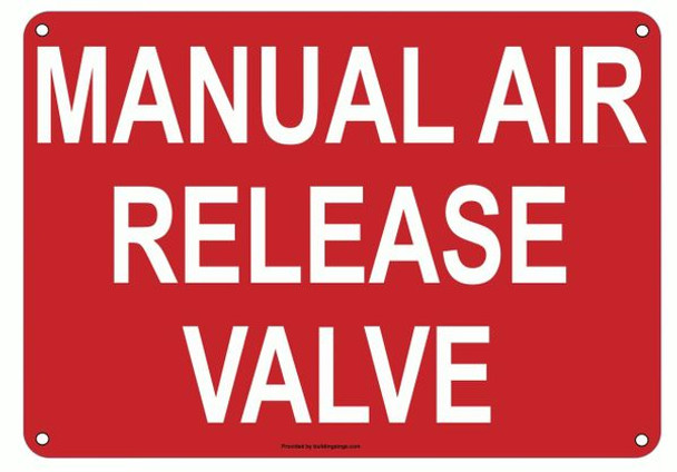 MANUAL AIR RELEASE VALVE Sign