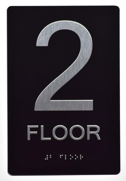 2ND FLOOR SIGN ADA -Tactile Signs   Ada sign