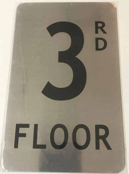 FLOOR NUMBER Sign -RD FLOOR Sign