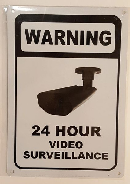 WARNING 24 HOUR VIDEO SURVEILLANCE Sign