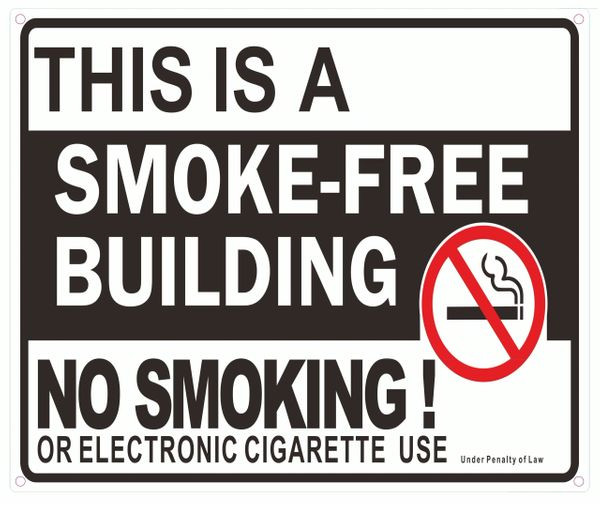 Afterprints 'Tobacco Free Workplace' Aluminum Metal Sign – 8 X 12 Inch – Rust Proof