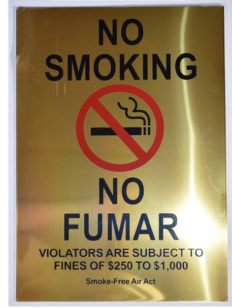 NO SMOKING VIOLATORS ARE SUBJECT TO  FINES OF $250-$1,000 Smoke free Air Act