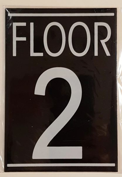 FLOOR NUMBER TWO (2) Sign