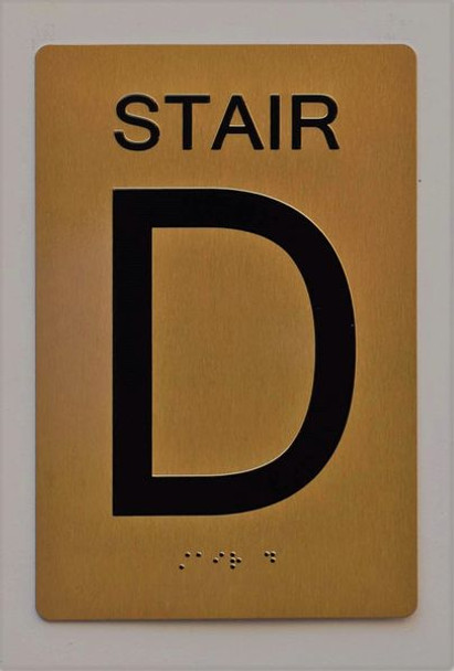 STAIR D Sign -Tactile Signs Tactile Signs  Ada sign