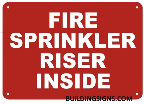 FIRE SPRINKLER RISER INSIDE SIGN