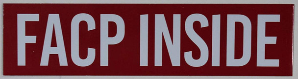 Facp Inside Sign (,Double Sided Tape, Aluminium, Rust Free)