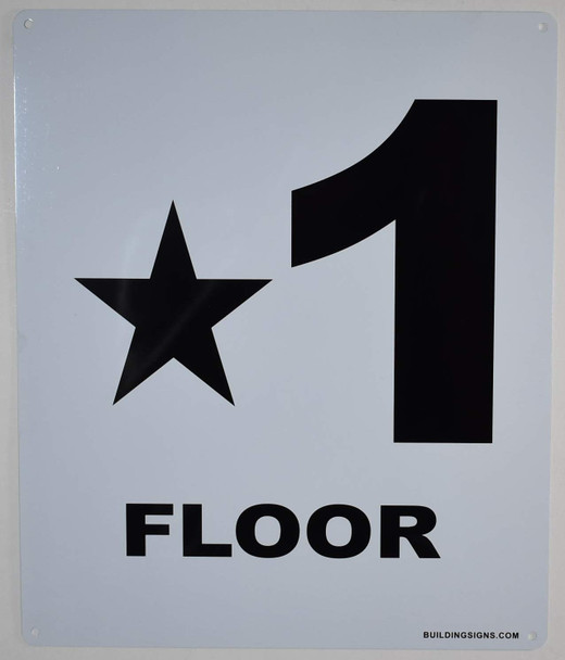 Star 1 Floor Number Sign-Grand Canyon Line