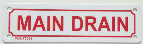 MAIN DRAIN Sign