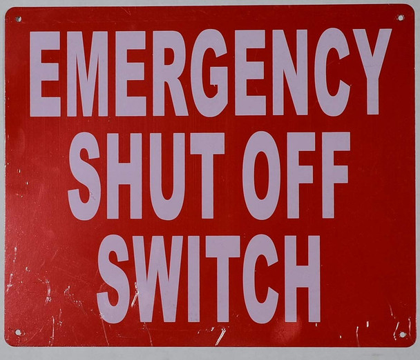 Emergency Shut-Off Switch Sign