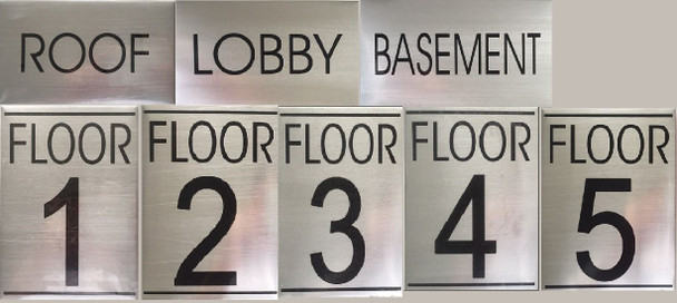 Floor number Sign Set