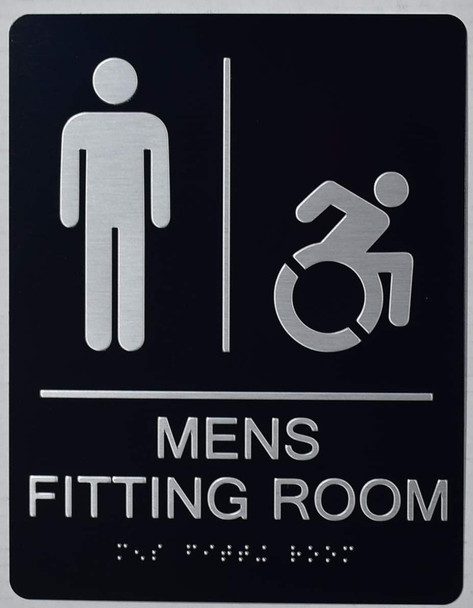 Men'S ACCESSIBLE Fitting Room sign-The Sensation line -Tactile Signs Ada sign