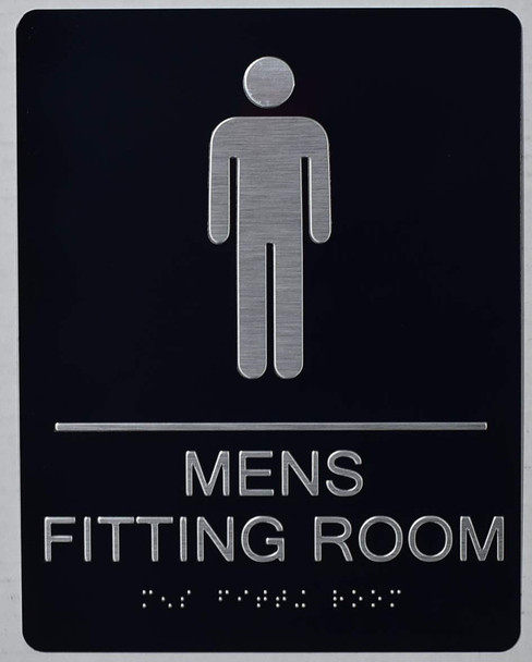 Men'S Fitting Room Sign -Tactile Signs-The Sensation line Ada sign
