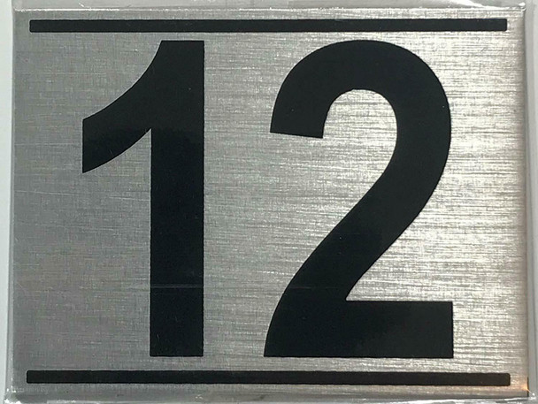 APARTMENT Number Sign TWELVE (12)