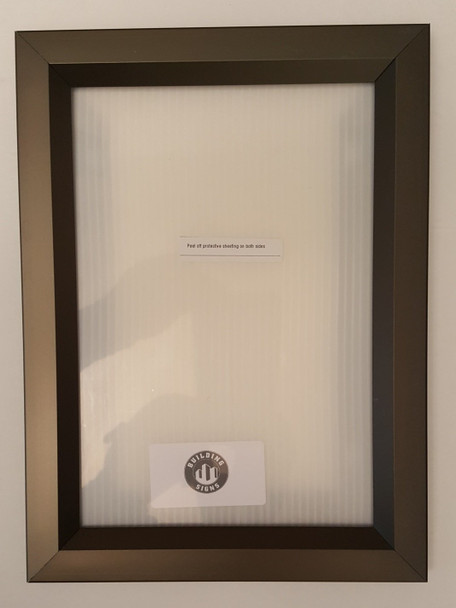 Elevator Inspection Certificate Frame  Dark Chocolate / Antique Bronze ( Heavy Duty - Aluminum)