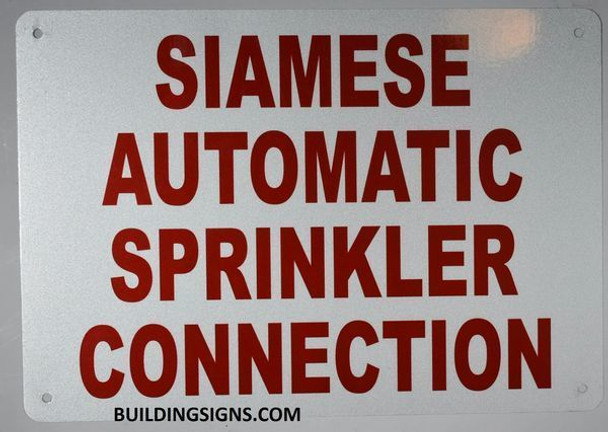 Siamese Automatic Sprinkler Connection Sign