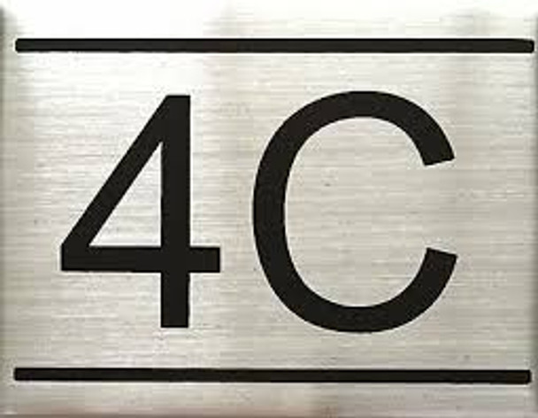 APARTMENT Number Sign  -4C