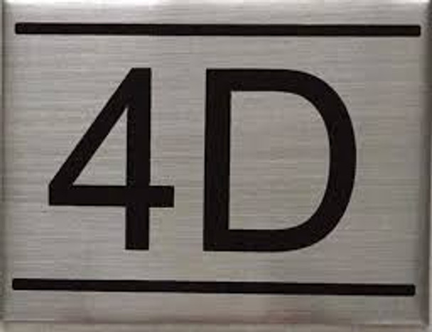 APARTMENT Number Sign  -4D