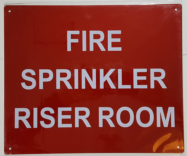 FIRE Sprinkler Riser Room -(red Reflective !!! Aluminum, )