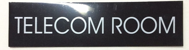 TELECOM ROOM SIGN (BLACK )