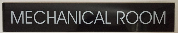Mechanical Room Sign (Black Aluminum )