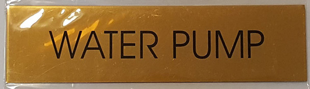 WATER PUMP- GOLD SIGN