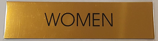 Toilet WOMEN Sign (GOLD ALUMINIUM)