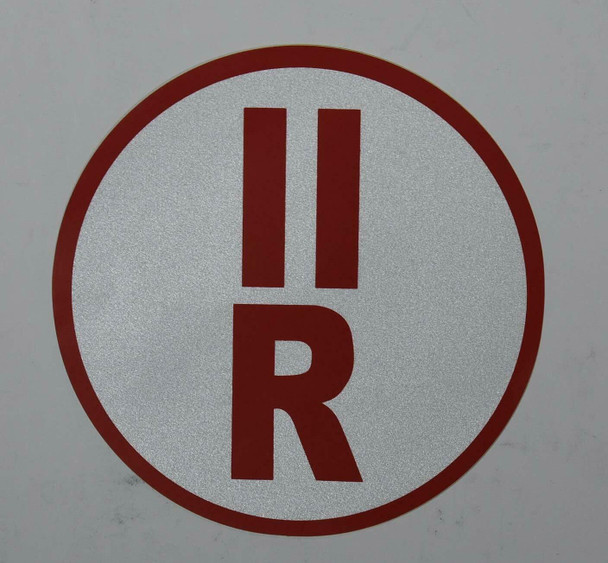 II-R Floor Truss Circular Sign ( Sticker)