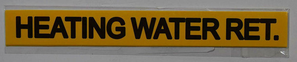 Pipe Marking- Heating Water RET (Sticker Yellow)