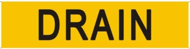 Pipe Marking- Drain Sign (Sticker Yellow)
