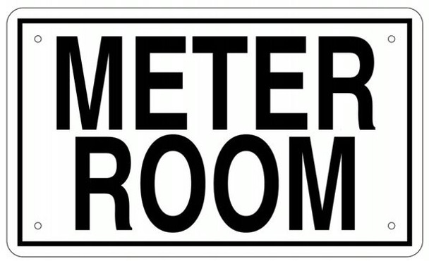 METER ROOM SIGN (White Aluminium rust free)