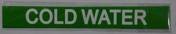 Pipe Marking- Cold Water (Sticker Green)
